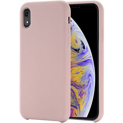 Mobigear Rubber Touch iPhone XR Silikone Bagsidecover - Rosaguld