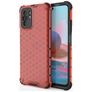 Mobigear Honeycomb Xiaomi Redmi Note 10S Hard Case Back cover Shockproof - Red