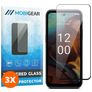 Mobigear Premium Nokia XR21 Vidro temperado Película de ecrã - Compatível com capas - Preto (Pack de 3)