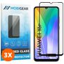 Mobigear Premium Huawei Y6p Cristal templado Protector de pantalla - Compatible con fundas - Negro (pack de 3)