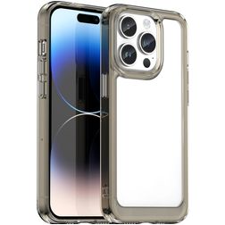 Mobigear Crystal iPhone 15 Pro Max Fodral Hårdplast Skal - Transparent / Grå