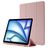Mobigear Tri-Fold Gel iPad Air 11 polegadas (2025) TPU / Pele sintética Capa livro + Suporte para caneta stylus - Rosa