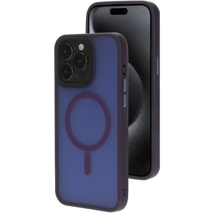 Mobiparts Hardcover iPhone 15 Pro Max MagSafe Hårdt Bagsidecover - Satin Purple