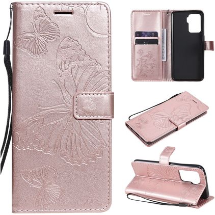 Mobigear Butterfly OPPO A94 5G Capa livro Carteira - Rosa dourado