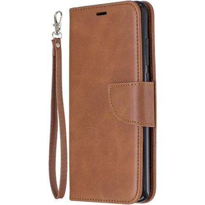 Mobigear Excellent Xiaomi Redmi Note 8 Pro Cover a libro portafoglio - Marrone