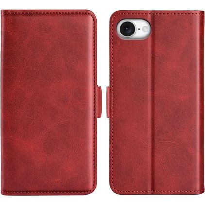 Mobigear Slim Magnet iPhone 16e Funda tipo libro Cartera - Rojo