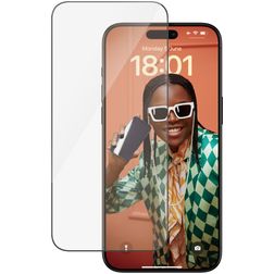 PanzerGlass Ultra-Wide Fit iPhone 15 Pro Max Glas Skærmbeskytter - Case Friendly + Monteringsramme - Sort