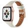 Mobigear Napoli Aito nahka Apple Watch Ranneke Solki - 42/41/40/38 mm - Valkoinen
