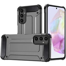 Mobigear Outdoor Samsung Galaxy A35 Plástico rígido Capa traseira Antichoque - Cinzento
