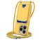 Mobigear Lanyard Card iPhone 16 Pro Max Silicone Cover con cordino e portacarte - Giallo