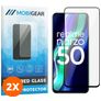 Mobigear Premium Realme Narzo 50 4G Vidro temperado Película de ecrã - Compatível com capas - Preto (Pack de 2)