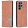Mobigear Rhombus Slim Samsung Galaxy S25 Ultra Plånboksfodral - Brun