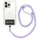 Mobigear Lanyard Cordón para móvil universal ajustable - Morado / Blanco
