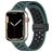 Mobigear Sport Plus Mag Silikone Apple Watch Urrem Magnetlås - 49/46/45/44 mm - Sort / Grøn