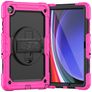 Mobigear SureGrip Xtreme Samsung Galaxy Tab A9 Plus (2023) Cover Hård plast / Silikone Bagsidecover + Skulderrem + Stander - Lyserød