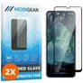Mobigear Premium Nokia G11 Härdat glas Skärmskydd - Skalvänligt - Svart (2-pack)
