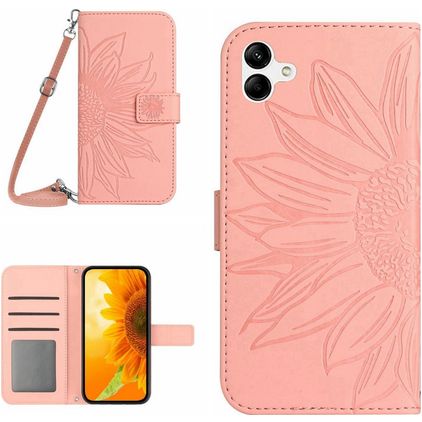Mobigear Sunflower Samsung Galaxy A05 Plånboksfodral med sedelfack - Rosa