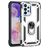 Mobigear Armor Ring Samsung Galaxy A23 Hard Case Back cover Shockproof with Ring Holder - Silver
