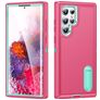 Mobigear Rugged Stand Samsung Galaxy S23 Ultra Plástico rígido Capa traseira Antichoque com suporte - Rosa