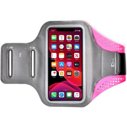 Mobigear Easy Fit Mobilhållare för löpning Neopren Sportfodral Sportarmband - Large - Rosa