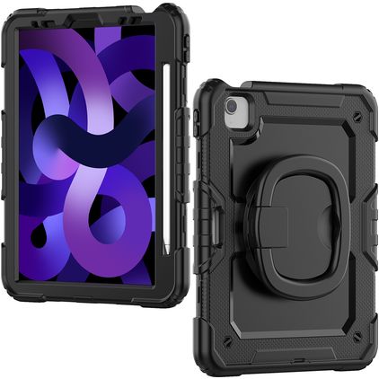 Mobilize Rotating Defender iPad Pro 11 palců (2021) Pouzdro Plast / Silikon Zadní kryt + Ramenní popruh + Stojánek - Černá