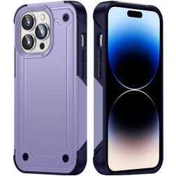 Mobigear Slim Armor iPhone 14 Pro Max Plástico rígido Capa traseira Antichoque - Roxo