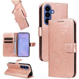 Mobigear Butterfly Samsung Galaxy S26 Pungetui med Seddelrum - Rosaguld