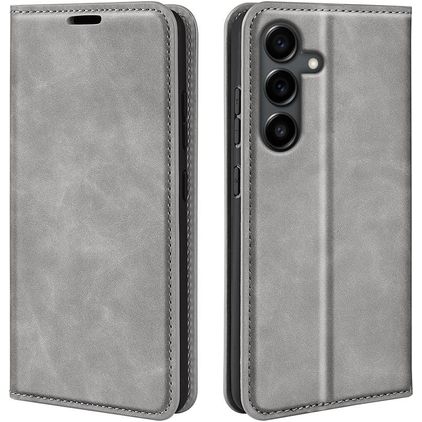 Mobigear Retro Slim Samsung Galaxy S25 FE Funda tipo libro Cartera - Gris