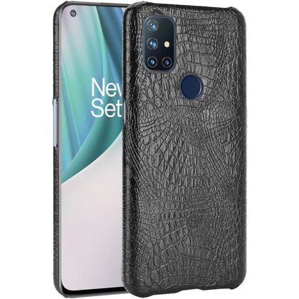 Mobigear Croco OnePlus 8 Pro Fodral Hårdplast Skal - Svart