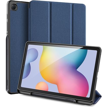 Dux Ducis Domo Samsung Galaxy Tab S6 Lite Lompakkokotelo + Kynänpidike - Sininen