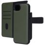 Mobiparts iPhone 17e Funda Piel auténtica Funda tipo libro 2 en 1 con carcasa extraíble Cartera - Verde
