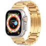 Mobigear Berlin Rostfritt stål Apple Watch Armband Fjärilslås - 49/46/45/44 mm - Guld