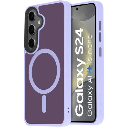 Mobiparts Hardcover Samsung Galaxy S24 MagSafe Hard Case Back cover - Satin Lila