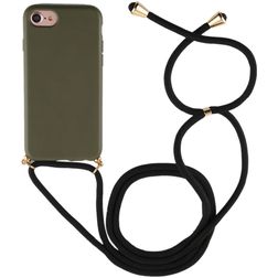Mobigear Lanyard iPhone 7 TPU flexible Funda con cuerda - Verde