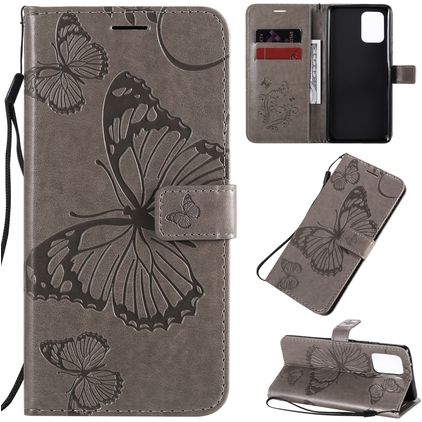 Mobigear Butterfly Samsung Galaxy S10 Lite Wallet case - Grey