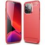 Mobigear Brushed Slim iPhone 13 Pro Max Fleksibel TPU Bagsidecover - Rød