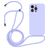 Mobigear Lanyard iPhone 14 Pro Silicone Capa com cordão - Roxo