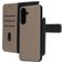 Mobiparts Samsung Galaxy A36 Funda Piel auténtica Funda tipo libro 2 en 1 con carcasa extraíble Cartera - Topo