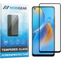 Mobigear Premium OPPO A74 4G Tempered Glass Screen Protector - Case Friendly - Black