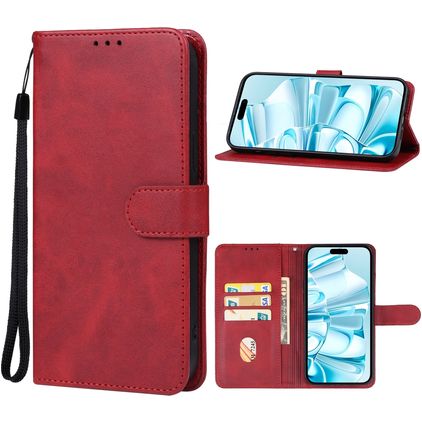 Mobigear Wallet iPhone 16 Plånboksfodral med sedelfack - Röd