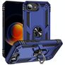 Mobigear Armor Ring iPhone 16e Plástico rígido Capa traseira Antichoque com anel - Azul