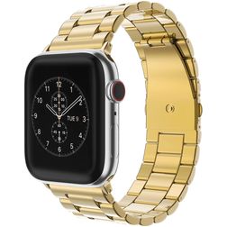 Mobigear Antwerp Pasek Stal do Apple Watch Zapięcie motylkowe - 49/46/45/44 mm - Złoty