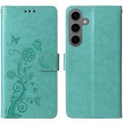 Mobigear Flowers Samsung Galaxy S24 FE Wallet case - Green