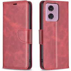 Mobigear Excellent Motorola Moto G24 Pungetui med Seddelrum - Rød