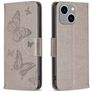 Mobigear Butterfly iPhone 15 Plus Funda tipo libro Cartera - Gris