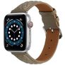 Mobigear Genova Kožený řemínek Apple Watch Řemínek Přezka - 49/46/45/44 mm - Šedá