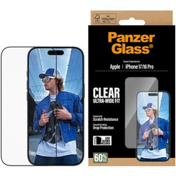 PanzerGlass Ultra-Wide Fit iPhone 17 Tempered Glass Screen Protector - Case Friendly + Installation Frame