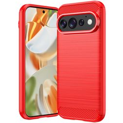 Mobigear Brushed Slim Google Pixel 11 Pro TPU flexível Capa traseira - Vermelho