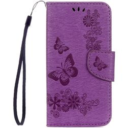 Mobigear Butterfly Samsung Galaxy S8 Plånboksfodral med sedelfack - Lila
