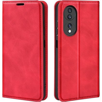Mobigear Retro Slim HONOR 70 Pungetui med Seddelrum - Rød